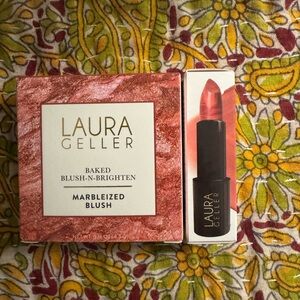 NIB: Laura Geller Marbled Blush + Italian Marbled Lipstick• Full-Size